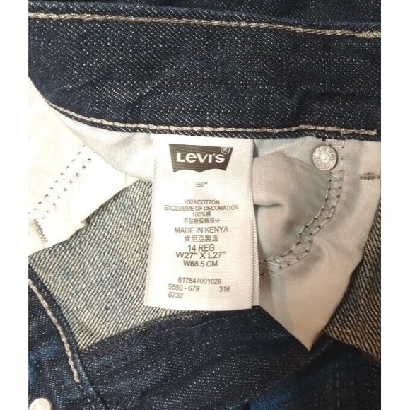 Half Bleached Levi's 550 Straight Leg Jeans 14 Regular W27 X 27 - Picture 9 of 11